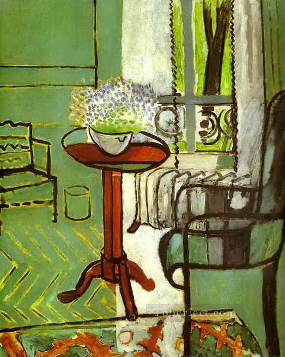 忘れな草のある窓のインテリア 1916 年抽象フォービズム アンリ・マティス油絵